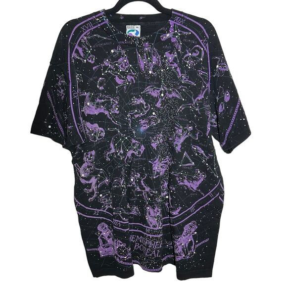 Liquid Blue Other - Liquid‎ Blue Vintage 1993 Constellations Print Zodiac Graphic Tee Size XL Space